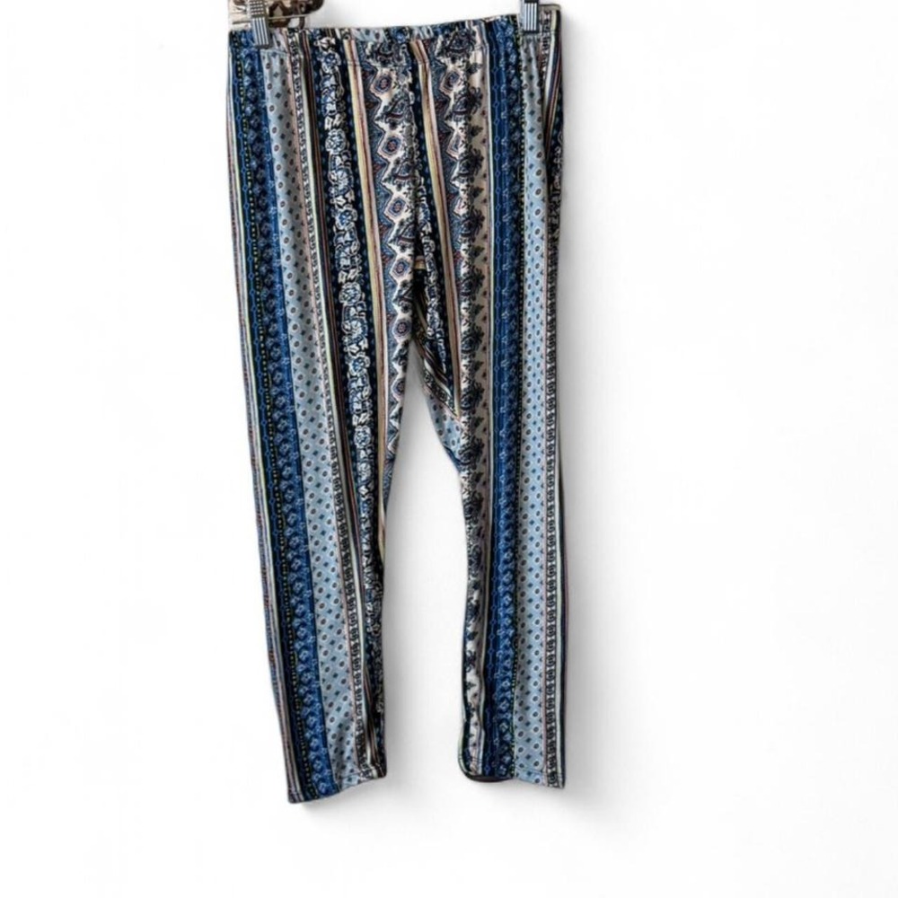 French Laundry Boho Paisley Striped Capri Leggings, Women's Size‎ 1X - Picture 2 of 9